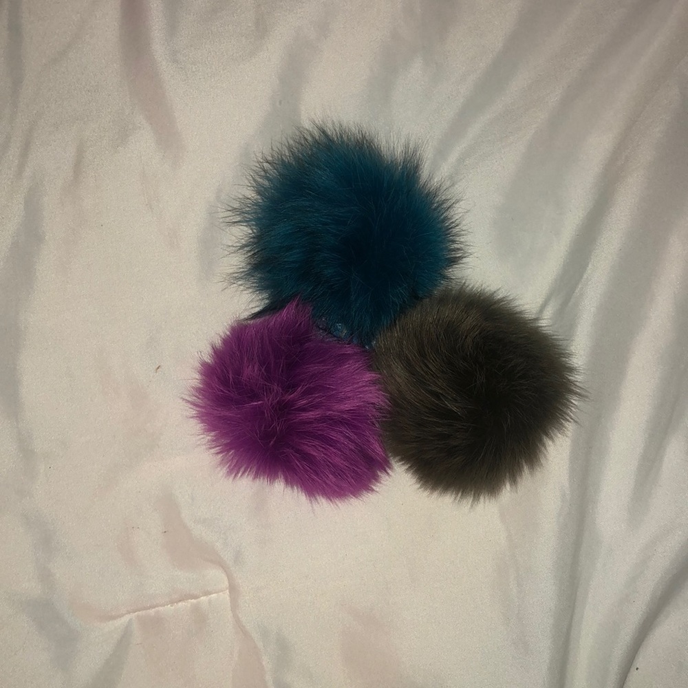 Three hair ties